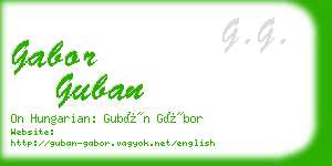 gabor guban business card